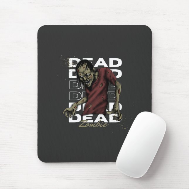 Mousepad Zombie Morto Branco e Castanho (Com mouse)