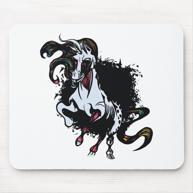 Mousepad Zombie Unicorn em pé (Frente)
