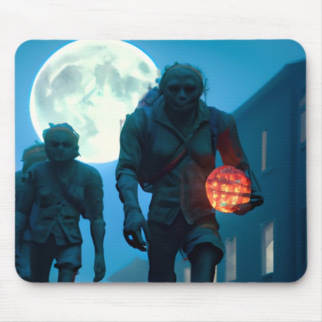 Mousepad Zombie Walking Morto Horde Halloween (Frente)