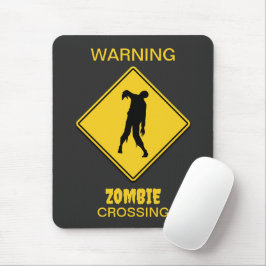 Mousepad Zombie Warning Halloween
