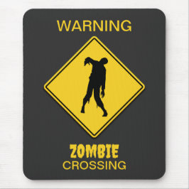 Mousepad Zombie Warning Halloween
