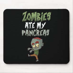 Mousepad Zombies Comeu Meu Pâncreas T1d Tipo 1 Diabetes Gar