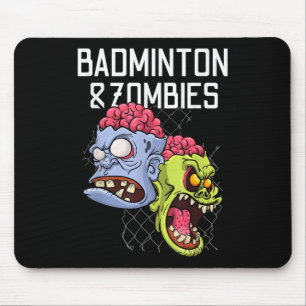 Mousepad Zombies de Badminton Jogo Divertido de Esportes Ra
