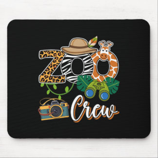 Mousepad Zoo Giraffe Crew Safari Animal Zoo Crianças Fie