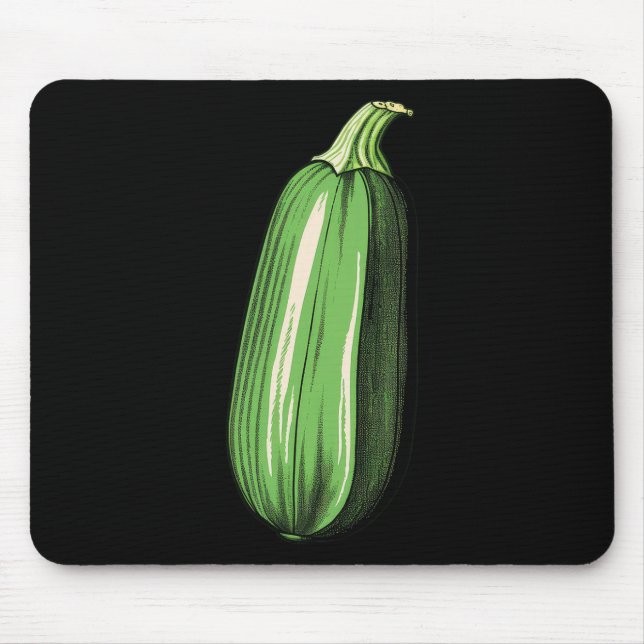 Mousepad Zucchini Preguiçoso, Engraçado, Correspondente ao  (Frente)