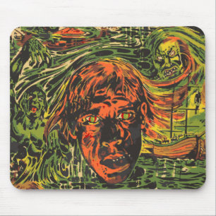 Mousepad Zumbis vintage de Halloween, Arte de Rua Grafite