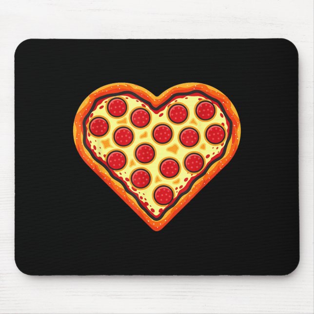 Mousepad Zza Heart Cute Valentines Day Funny Heart Shaped Z (Frente)