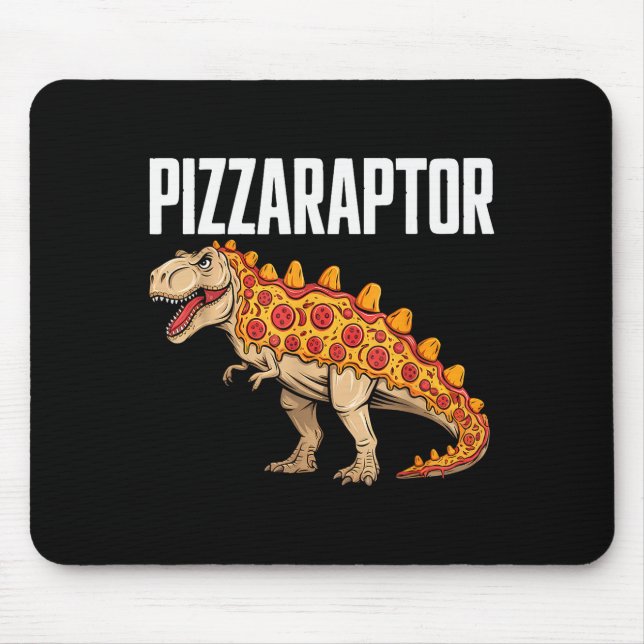 Mousepad Zza T-rex Dino Fast Food Funny Zza Dinosaur  (Frente)