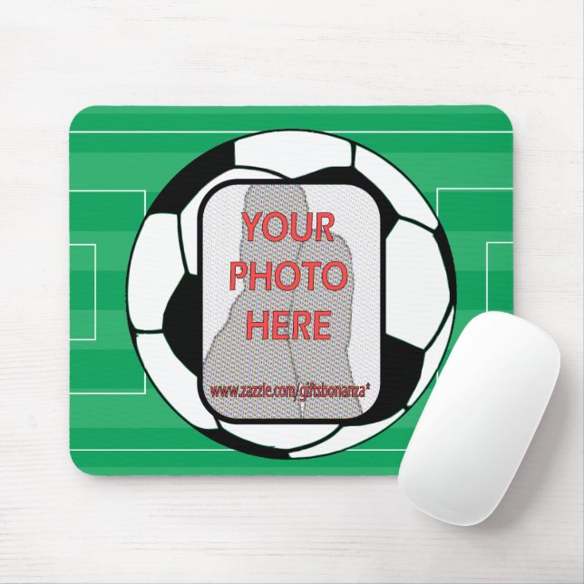 Mousepads de bola de futebol fotográfico personali (Com mouse)