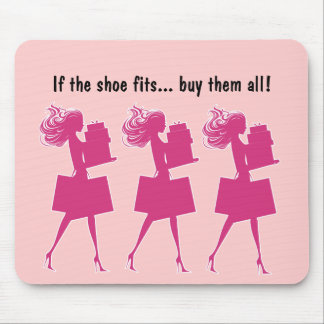 Mousepads engraçado feminino cor-de-rosa