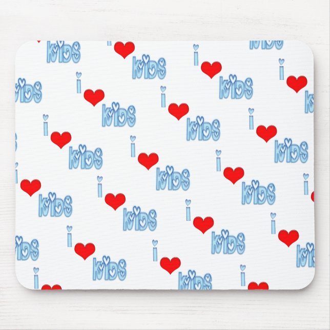 Mousepads Eu Amo Crianças (Frente)