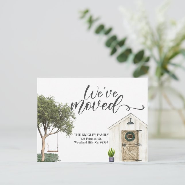 Movendo Cartão de Anúncio,Cartão de Alteração de E (Em pé/Frente)