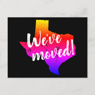 Movendo cartões postais com mapa do estado do Texa