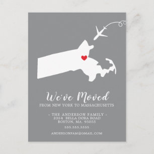 Movendo o anúncio Estado Cartão de Posto Massachus