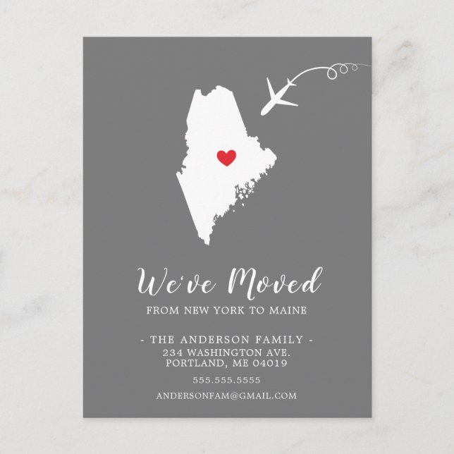 Movendo o cartão de Posto MAINE de estado do lança (Frente)