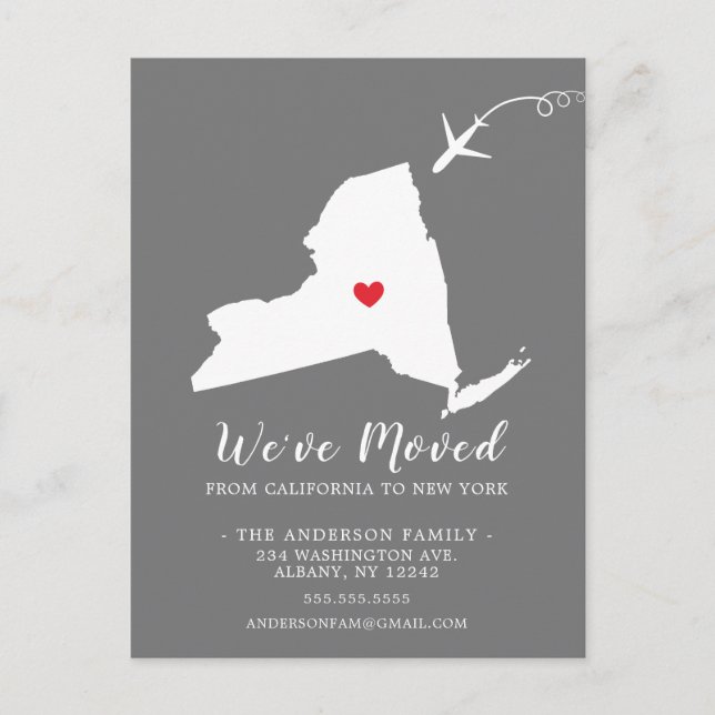 Movendo o estado do anúncio NOVA IORQUE Cartão de  (Frente)