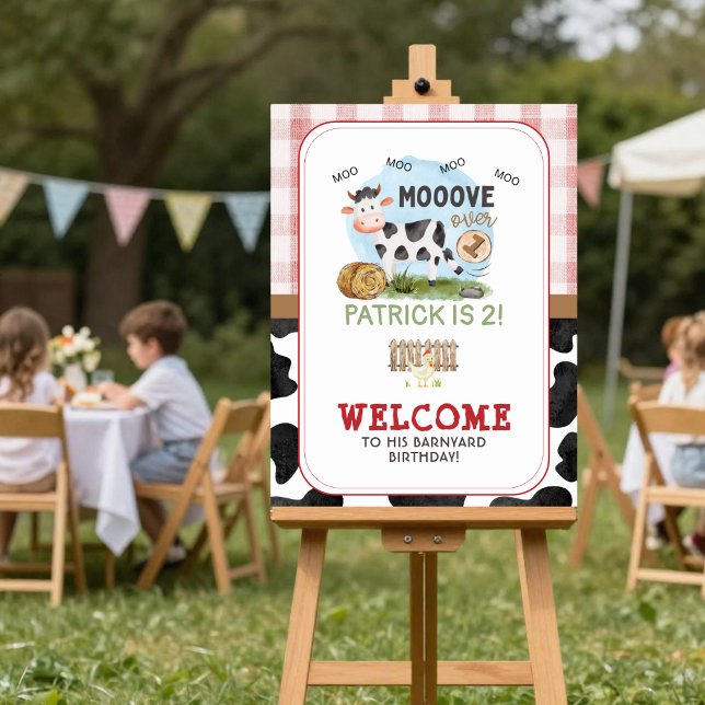 Mover Sobre o Poster de boas-vindas do Barnyard (Farm Theme Welcome Sign)