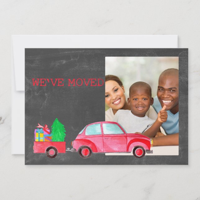 Movimentamos a aquarela cartão com fotos de carro  (Frente)