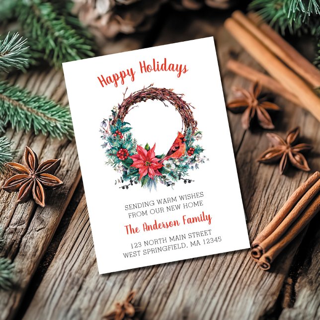 Movimentamos a coroa cardeal do cartão de Natal (Criador carregado)