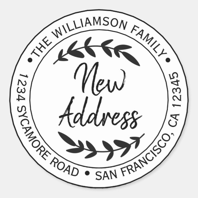 Movimentamos a etiqueta de Novo Endereço Preto Bra (Frente)