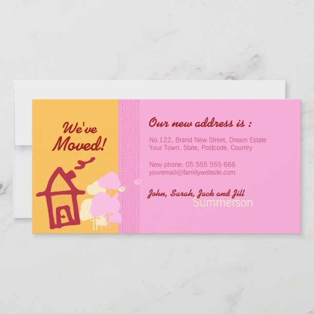 Movimentamos o Cartão com fotos de Pastéis Laranja (Frente)