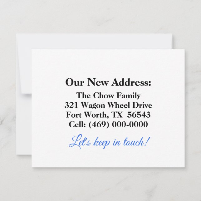 Movimentamos o Cartão de Nota de Anúncio em Movime (Verso)