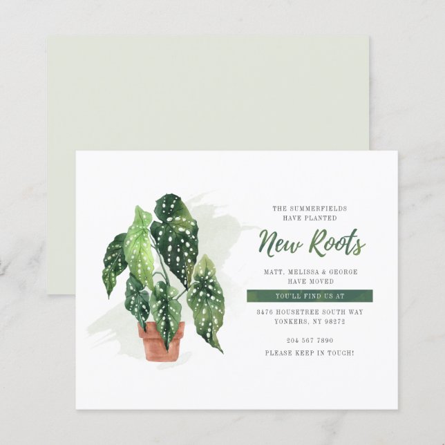 Movimentamos Plantas De Aquarela Movendo Anúncio (Frente/Verso)