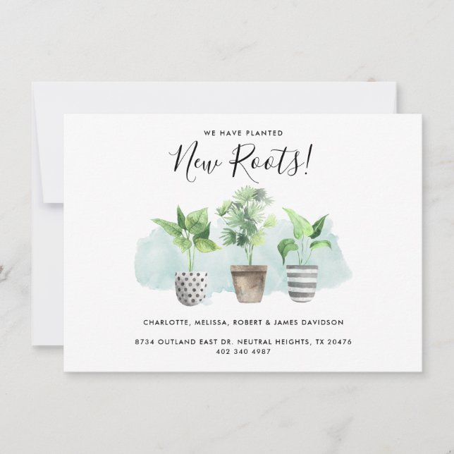 Movimentamos Plantas Novas Raízes Movendo Anúncio (Frente)