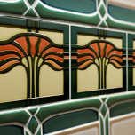 Movimento de Artesanatos de Artes de Flor do Sécul<br><div class="desc">Este belo azulejo cerâmico moderno do século médio é uma homenagem amorosa ao famoso movimento Artes e Artesanatos. Especialmente trabalhado no nosso workshop de Barcelona, ele apresenta formas abstrato simétricas e imita o fascínio cativante dos azulejos alivios modernos do século médio. Os designs simétricos ecoam um equilíbrio harmonioso, a expressão...</div>