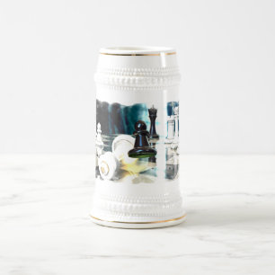 Movimento de Xadrez  Caneca de Cerveja