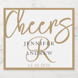 Movimento Simples Monograma Dourado de Caligrafia