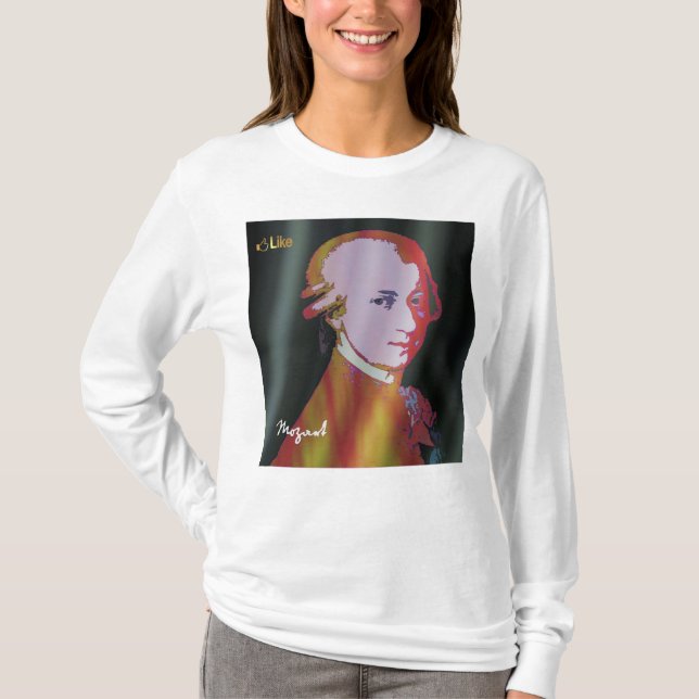 Mozart com camiseta gráfica "Igual" (Frente)