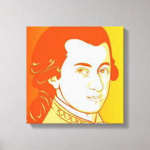 Mozart em canvas - estilo dos desenhos animados,