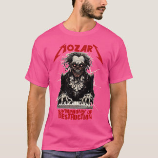 Mozart Funny Heavy-Metal Camisa Música Clássica Ba