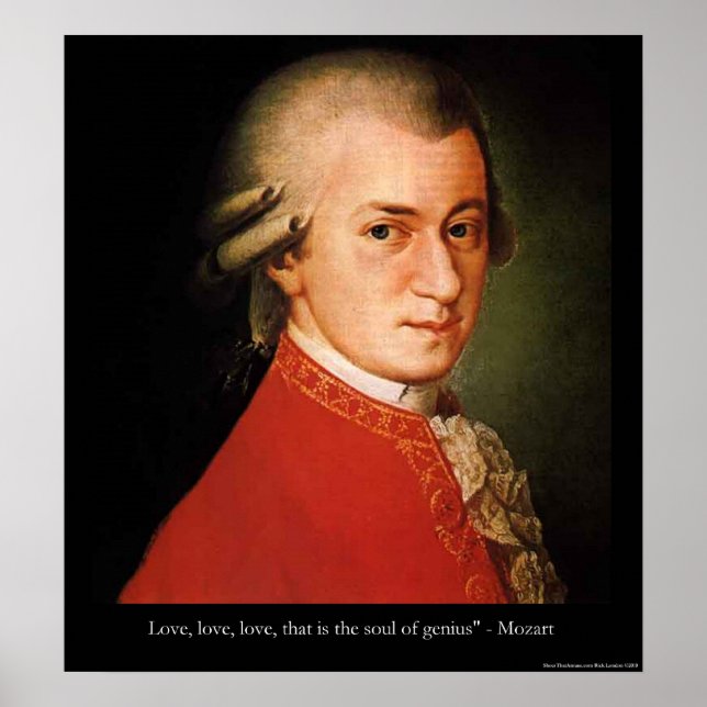 Mozart "Love Love Love" Quote Poster (Frente)