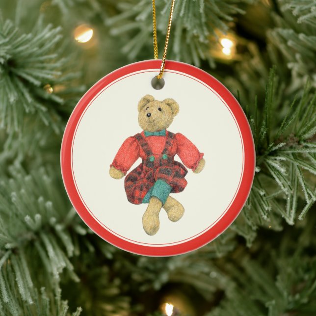 MR Ornamento do Círculo Cerâmico BEAR (Árvore)