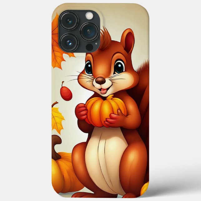 Mr. Squirrel Autumn  Phone Case (Verso)