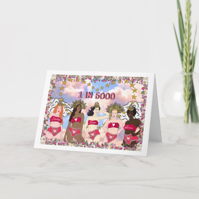 MRKH 1 em 5000 Cartão guerreiro bonito e valente (Frente)