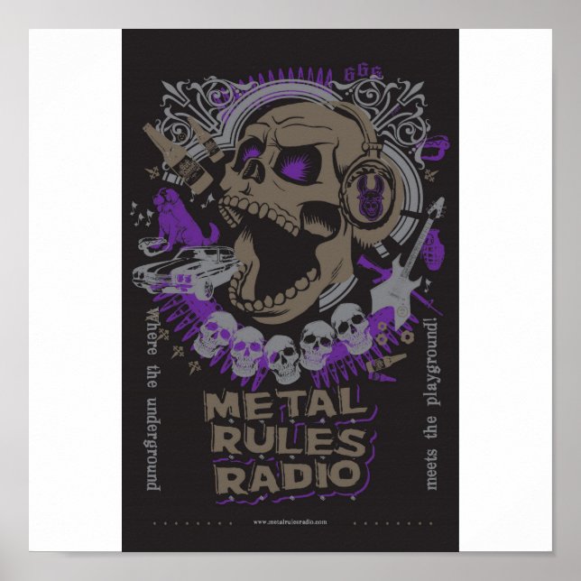 MRR Screaming Skull Poster (Frente)