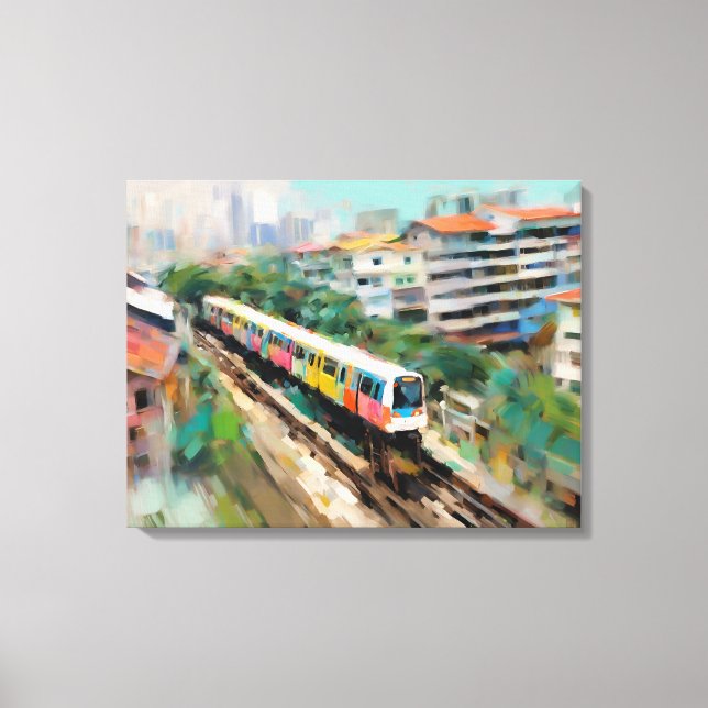 MRT de Singapura - Impressão de Canvas (Frente)
