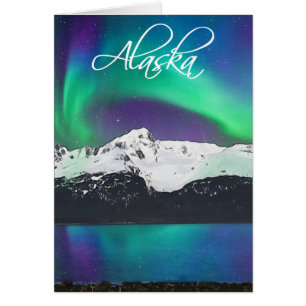 Mt. Alice Aurora Alaska - Cartão de Arte de 5" x 7