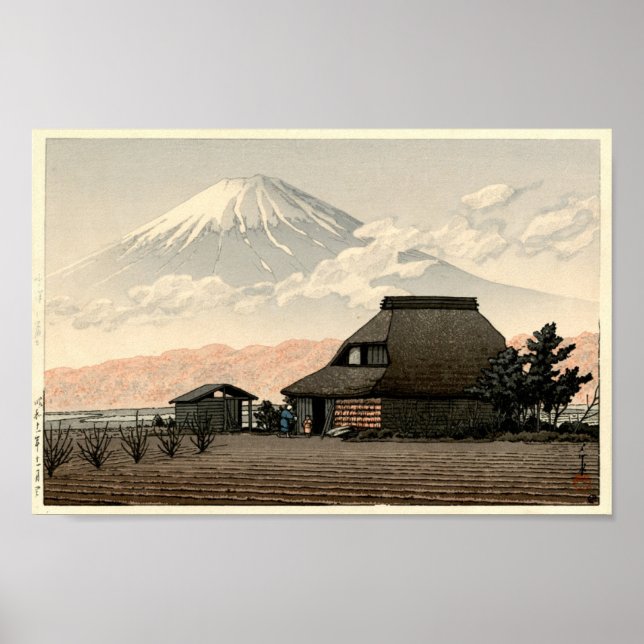 Mt. Fuji from Narusawa Hasui Kawase Poster Print (Frente)