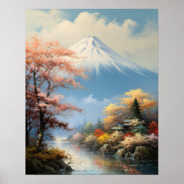 Mt. Fuji Impressão de Arte Japonês