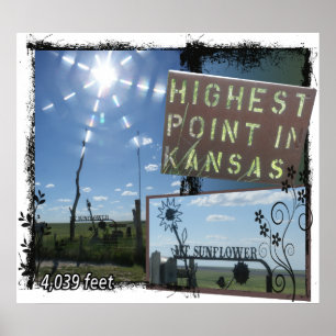 Mt. GIRASSOL - POSTER de KANSAS do PONTO O MAIS