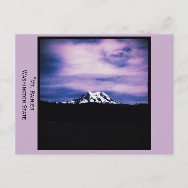 Mt. Rainier, Cartão postal do Estado de Washington (Frente)