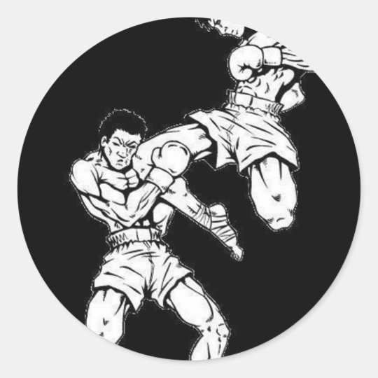 Muay Thai Adesivo Redondo