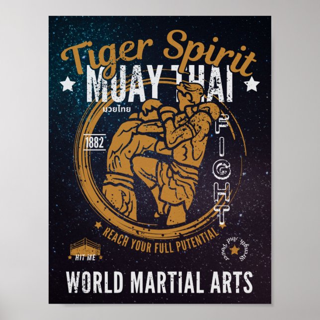 Muay Thai Poster - Espírito do Tigre (Frente)