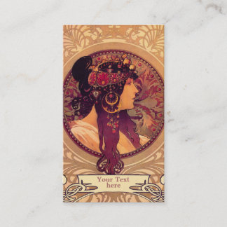 Mucha Art Nouveau - Cartões de visitas da Art Deco