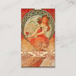 Mucha Art Nouveau - Cartões de visitas da Art Deco