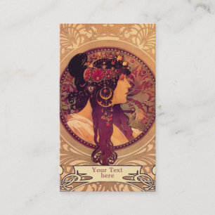 Mucha Art Nouveau - Cartões de visitas de Art Dec